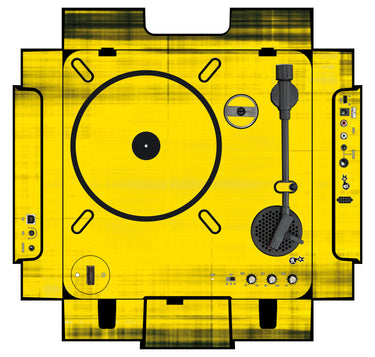 Numark PT 01 incl. Sides Skin Blacknyellow